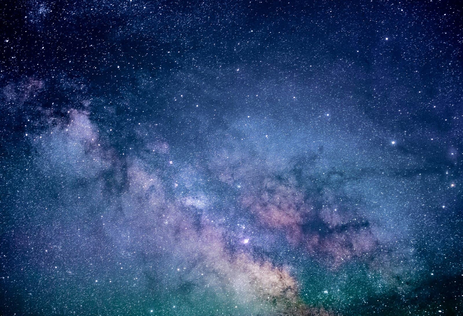 The Milky Way star field in indigo and violet